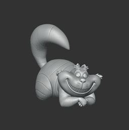 Smiling Cheshire Cat 3d model