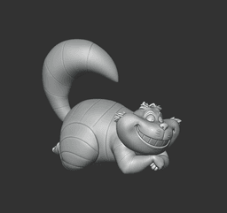 Smiling Cheshire Cat 3d model
