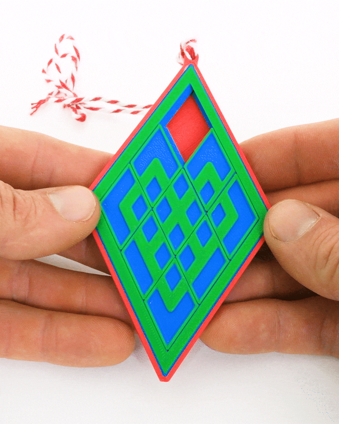 3 Diamond Puzzle Ornament 3d model