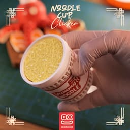 Noodle Cup Fidget Clicker - 90s Snack Desk Decoration 3d model