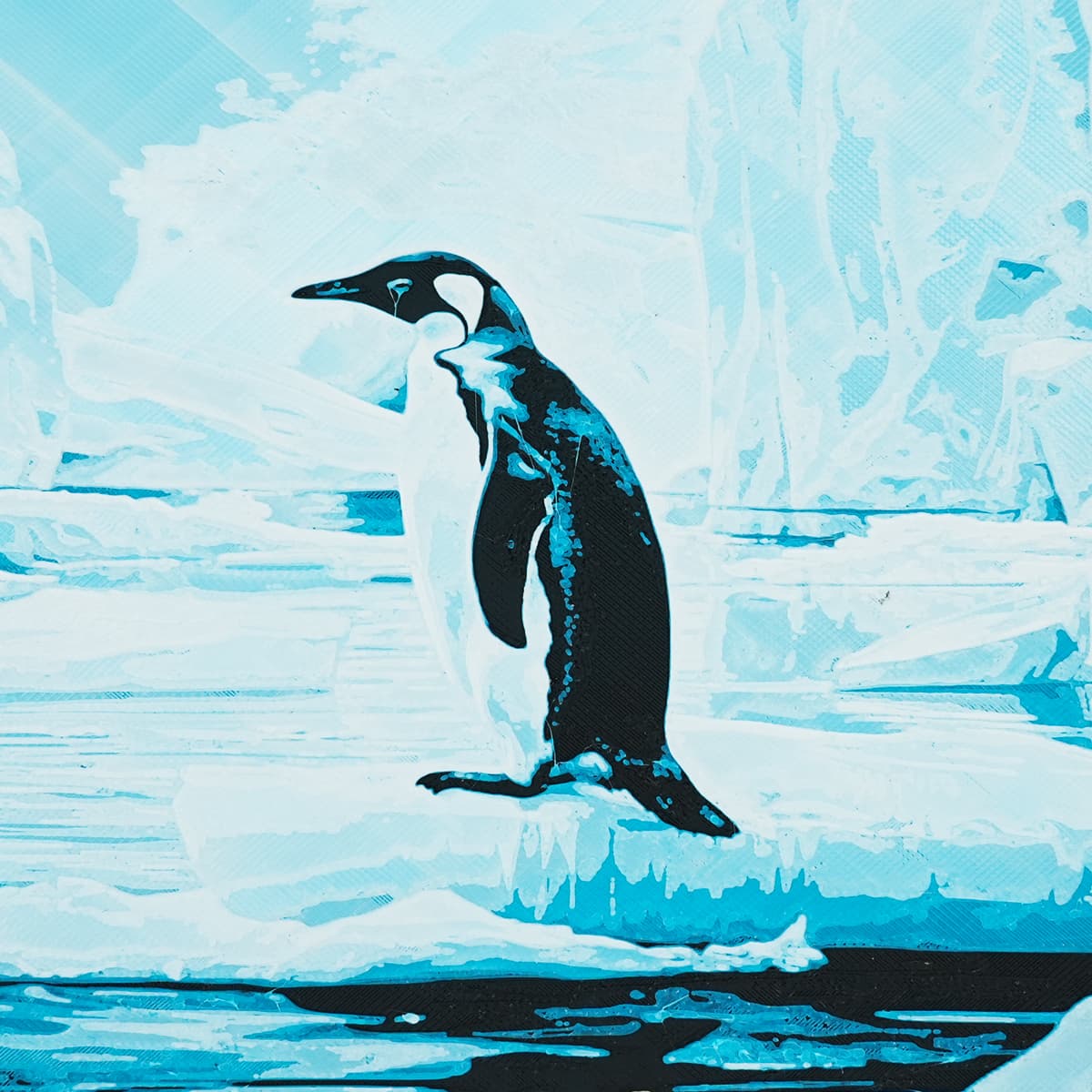 Penguin Oil Painting(Hueforge Painting) 3d model