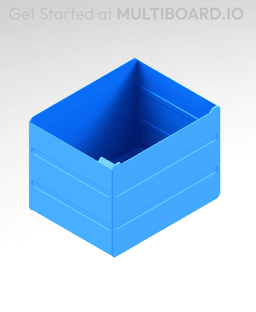 4x3x3 LU - Labelled - MultiBin Simple Drawer 3d model