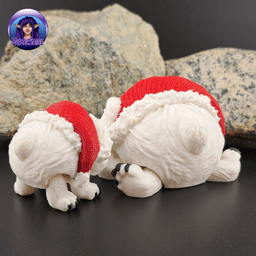 Santa Bear Puffling - Extra Model 3d model