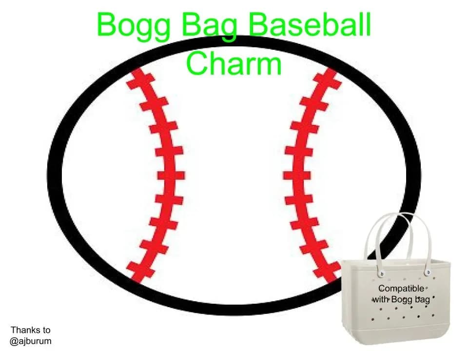 Bogg Bag Charm Baseball.3mf 3d model