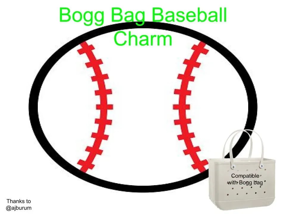 Bogg Bag Charm Baseball.3mf 3d model