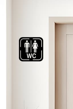 WC, Toilet Sign, Restroom 3d model