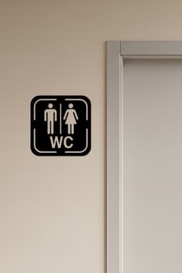 WC, Toilet Sign, Restroom 3d model
