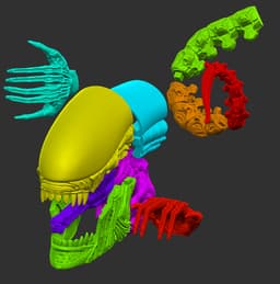 Alien in Vent Display 3d model