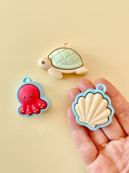 Sea Creature Friends Clicker Keychain Fidget Toy Bundle 3d model
