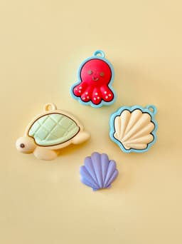 Sea Creature Friends Clicker Keychain Fidget Toy Bundle 3d model
