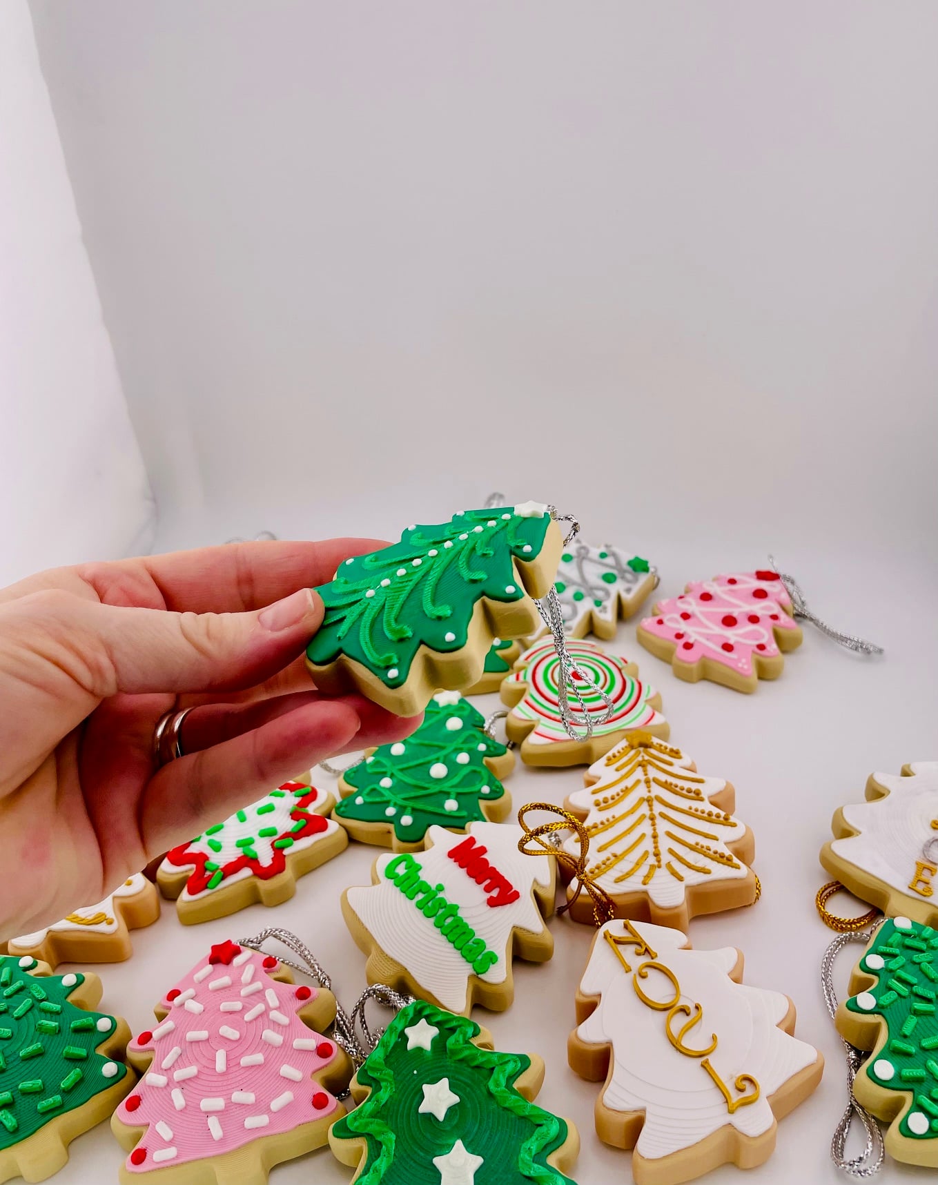Christmas Tree Cookie Ornament Set 3d model