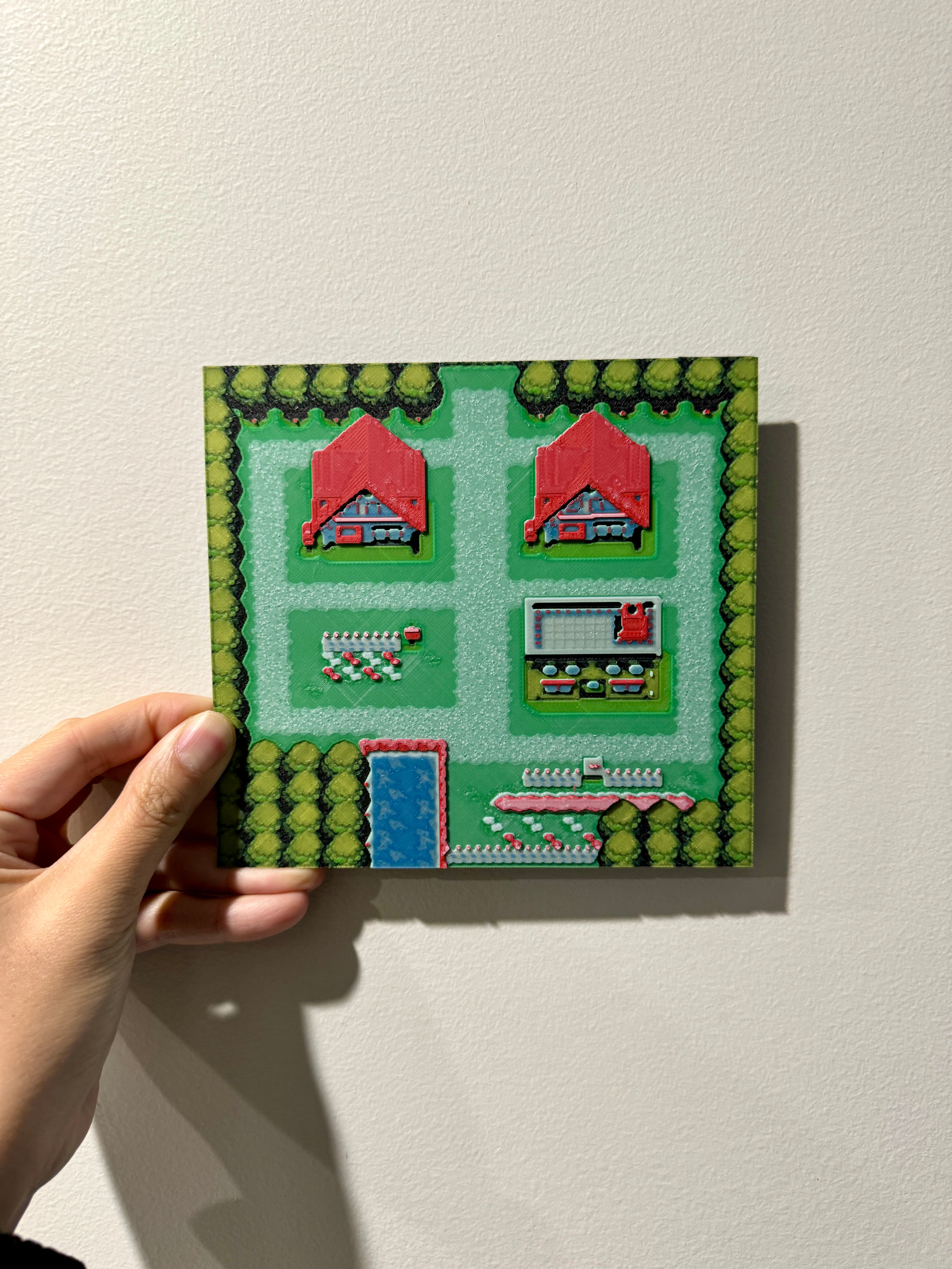 Pallet Town - HueForge Print 3d model