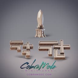 Crystal Pillar and Tufts Planter Boxes Scatter Terrains 3d model