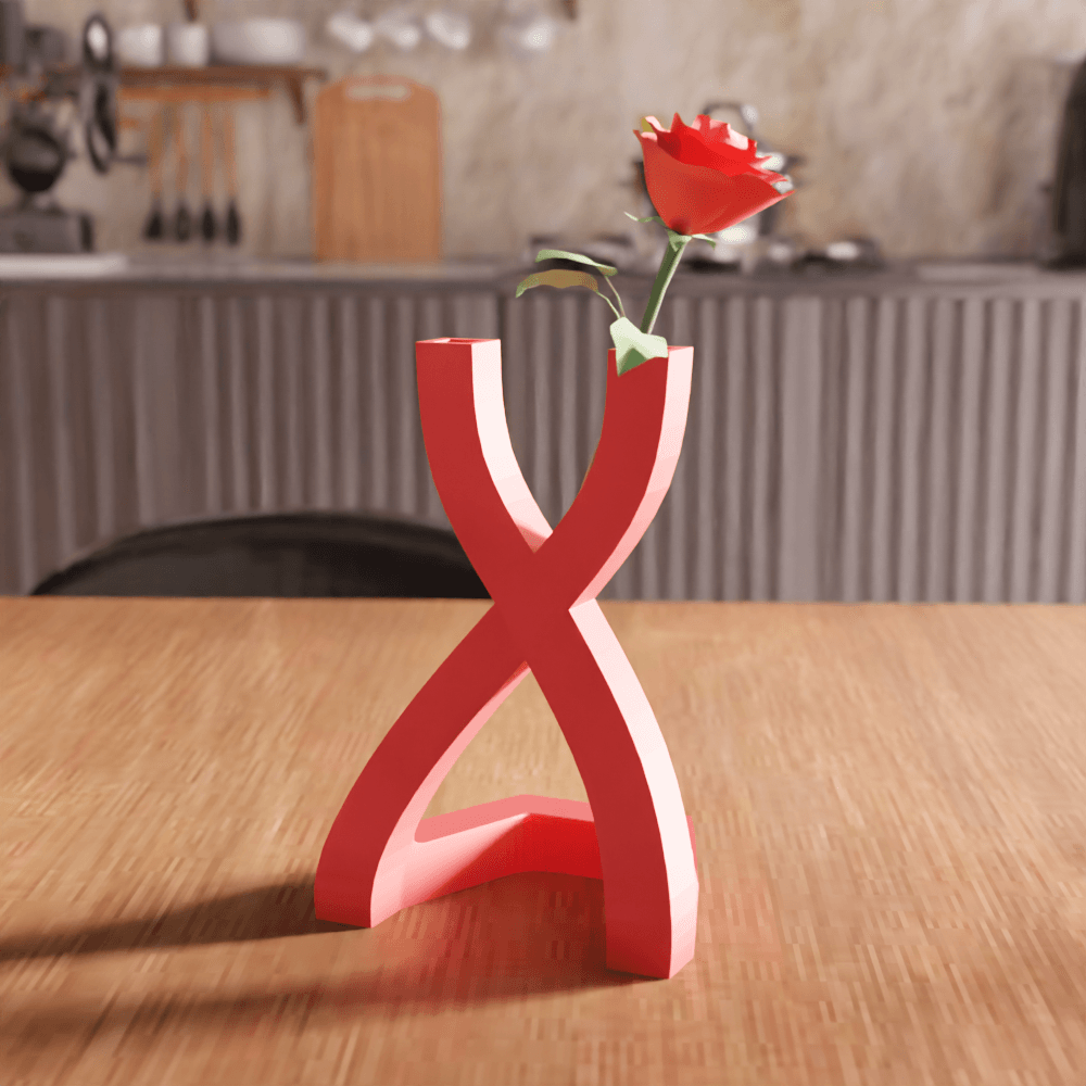 DNA Helix Geometric Bud Vase Centerpiece 3d model