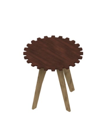 Side Table with Gear Shape Top by ArchimeDesign 3d model