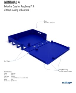 M!N!MAL 4 - Raspberry Pi 4 Case 3d model