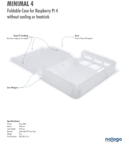 M!N!MAL 4 - Raspberry Pi 4 Case 3d model
