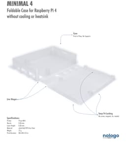 M!N!MAL 4 - Raspberry Pi 4 Case 3d model