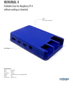 M!N!MAL 4 - Raspberry Pi 4 Case 3d model