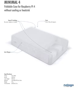 M!N!MAL 4 - Raspberry Pi 4 Case 3d model