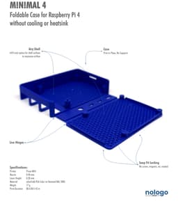 M!N!MAL 4 - Raspberry Pi 4 Case 3d model