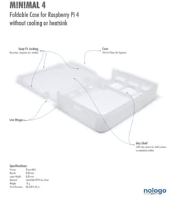 M!N!MAL 4 - Raspberry Pi 4 Case 3d model