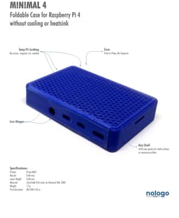 M!N!MAL 4 - Raspberry Pi 4 Case 3d model