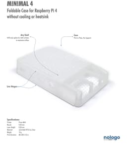 M!N!MAL 4 - Raspberry Pi 4 Case 3d model
