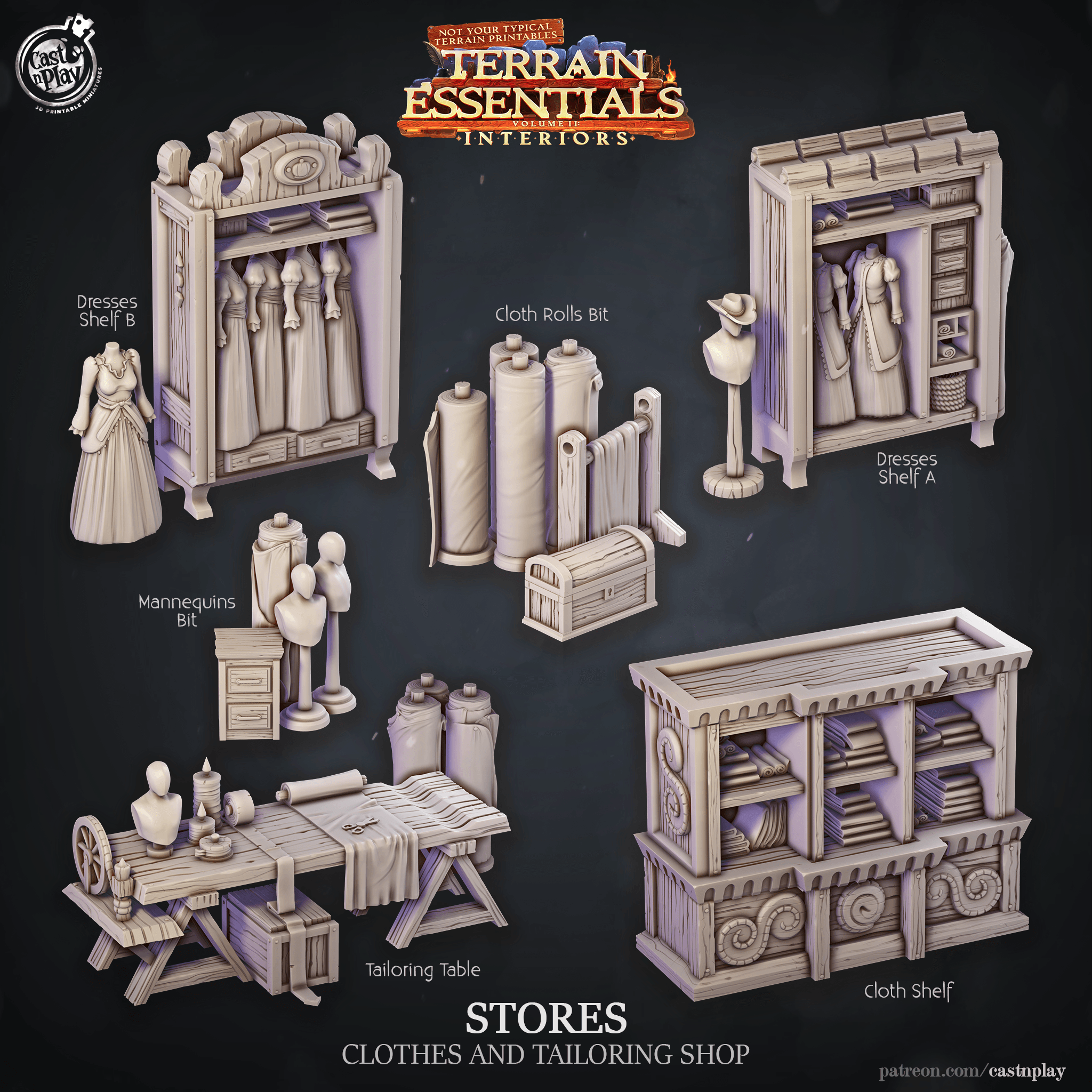Stores Set (Pre-Supported) 3d model