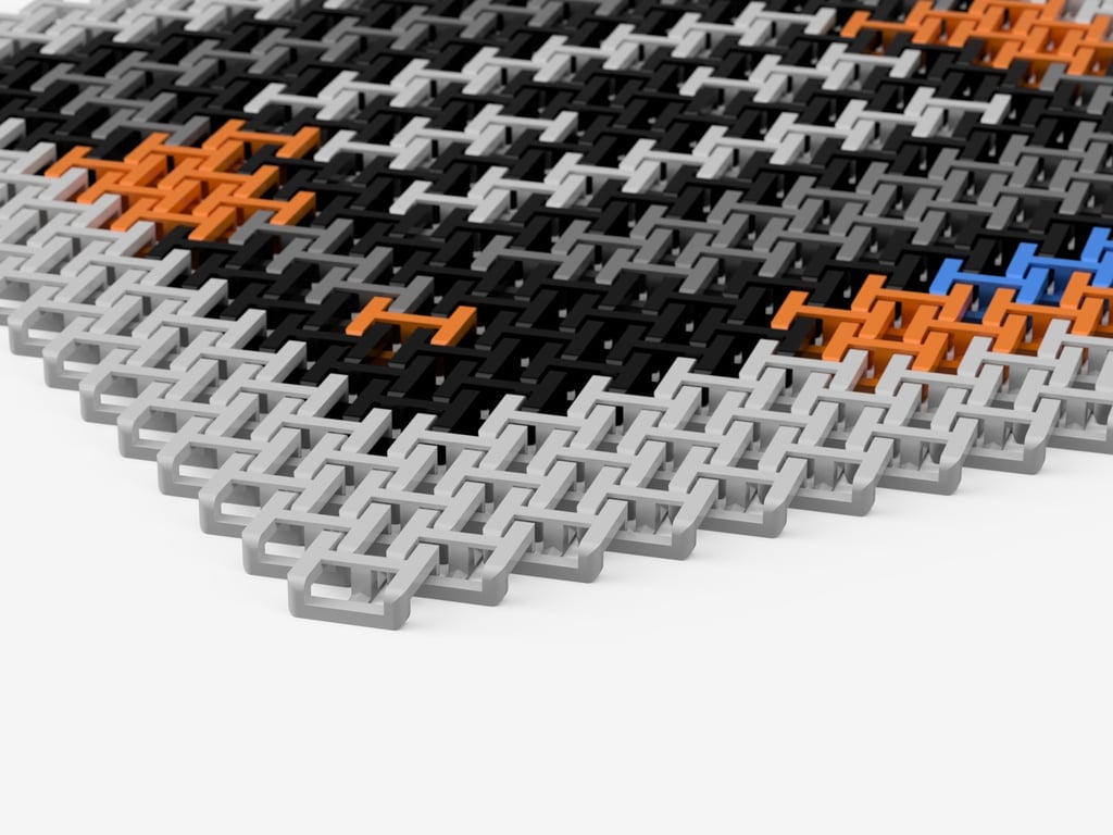 Chainmail - Dual Extrusion 3D Printable Fabric 3d model