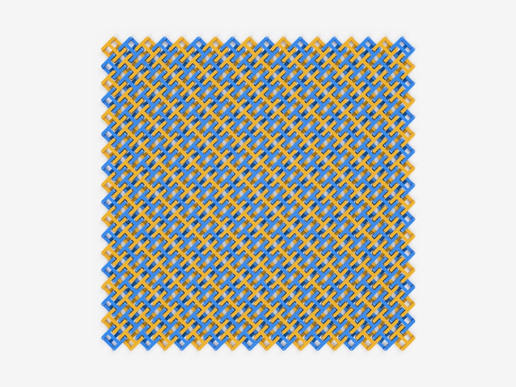 Chainmail - Dual Extrusion 3D Printable Fabric 3d model