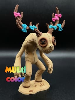 Stitched Deer Monster Multi-Color 3MF | Creepy Cute | Bambu Ready 3d model