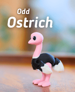 Odd Ostrich - Articulated fidget Ostrich 3d model