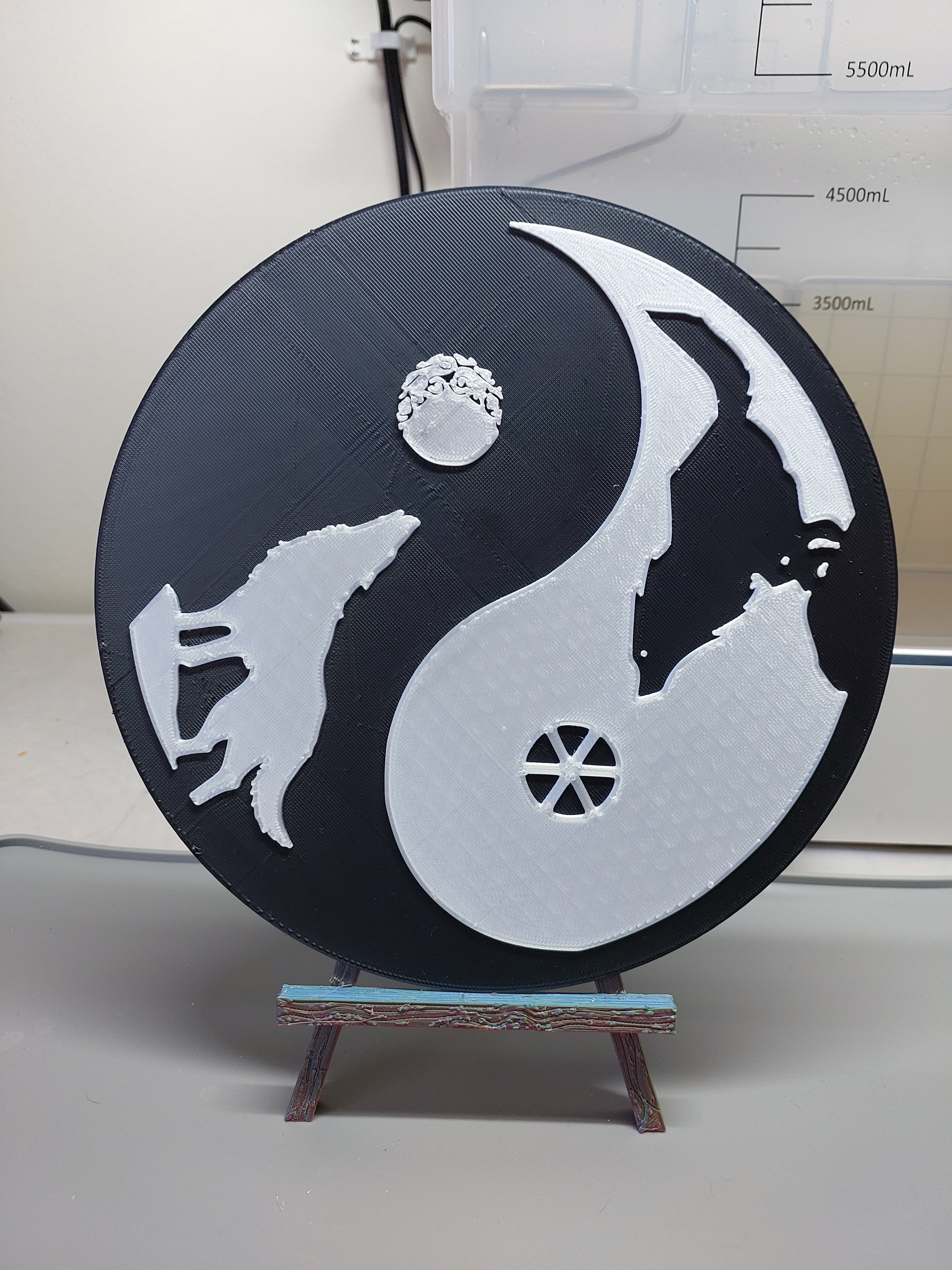 Twin Wolves Yin Yang 3d model