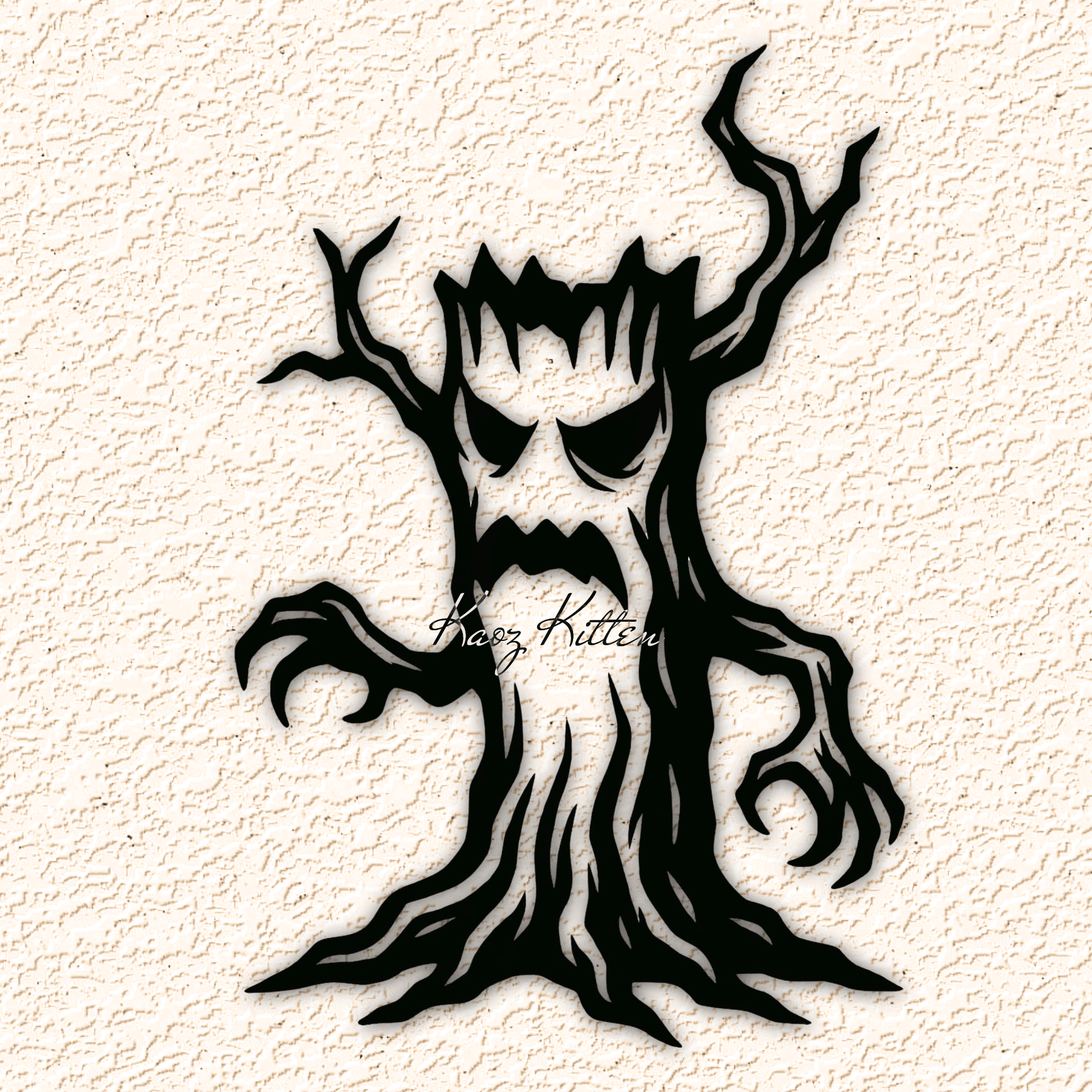 haunted tree 11 WALL ART HOME DECOR 3d model
