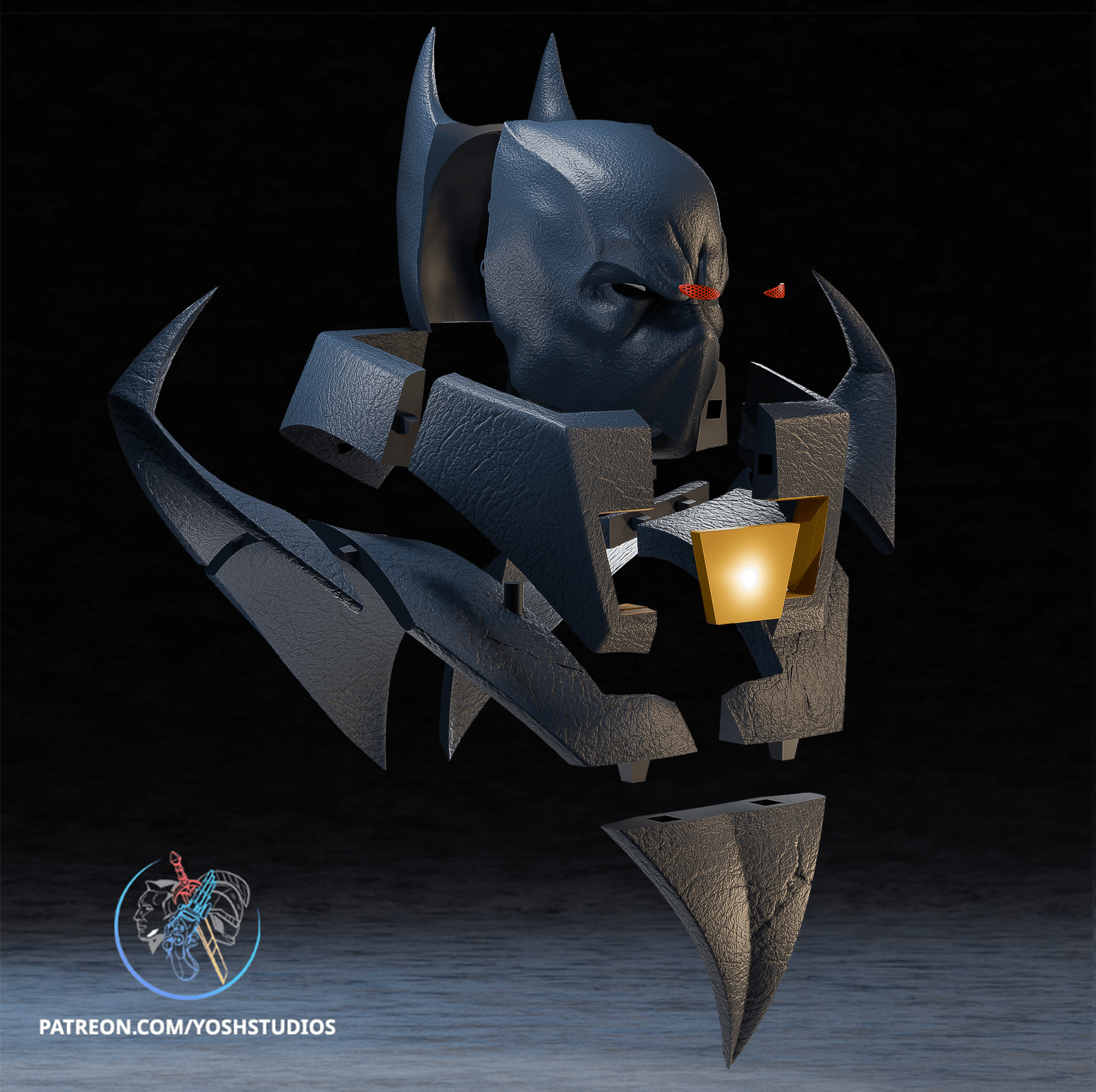 Detective Knightfall Mask 3D Printer STL File 3d model