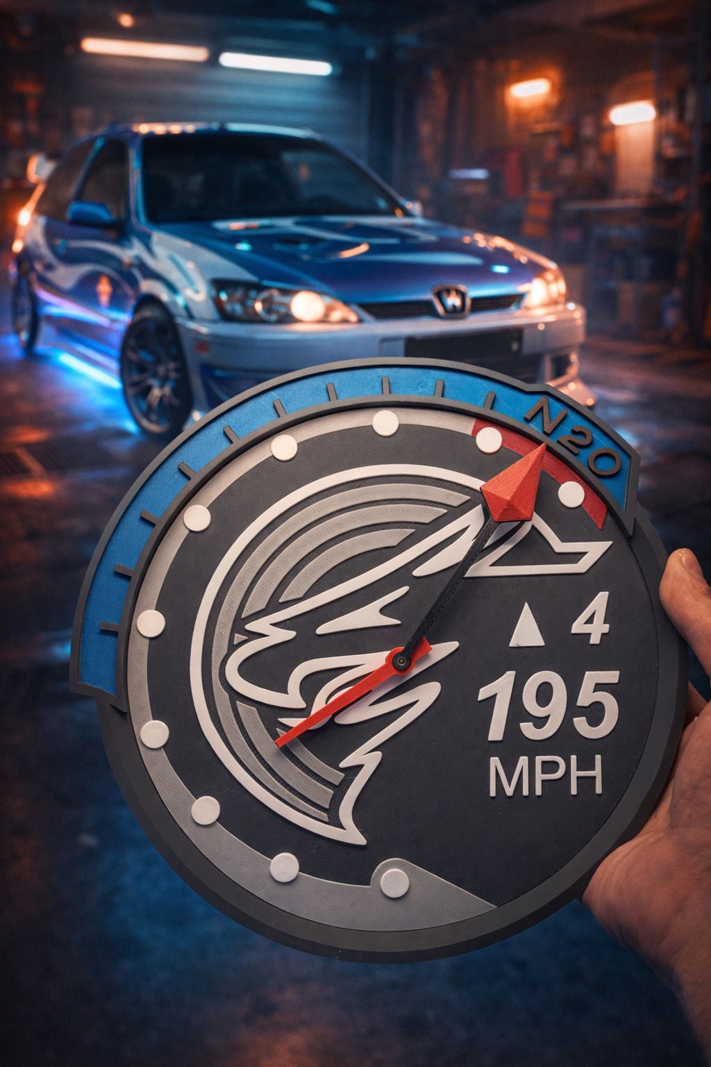 Need For Speed U2 Eagle Tachometer Wall Clock 3d model