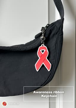 Awareness Ribbon Keychain 3d model