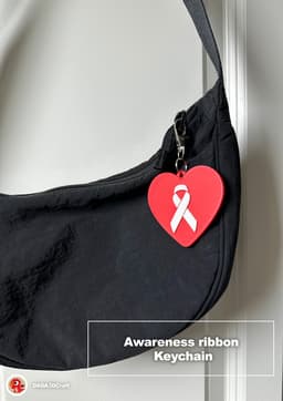 Awareness Ribbon Keychain 3d model