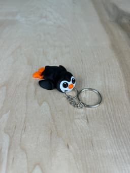 Sliding Penguin Keychain 3d model
