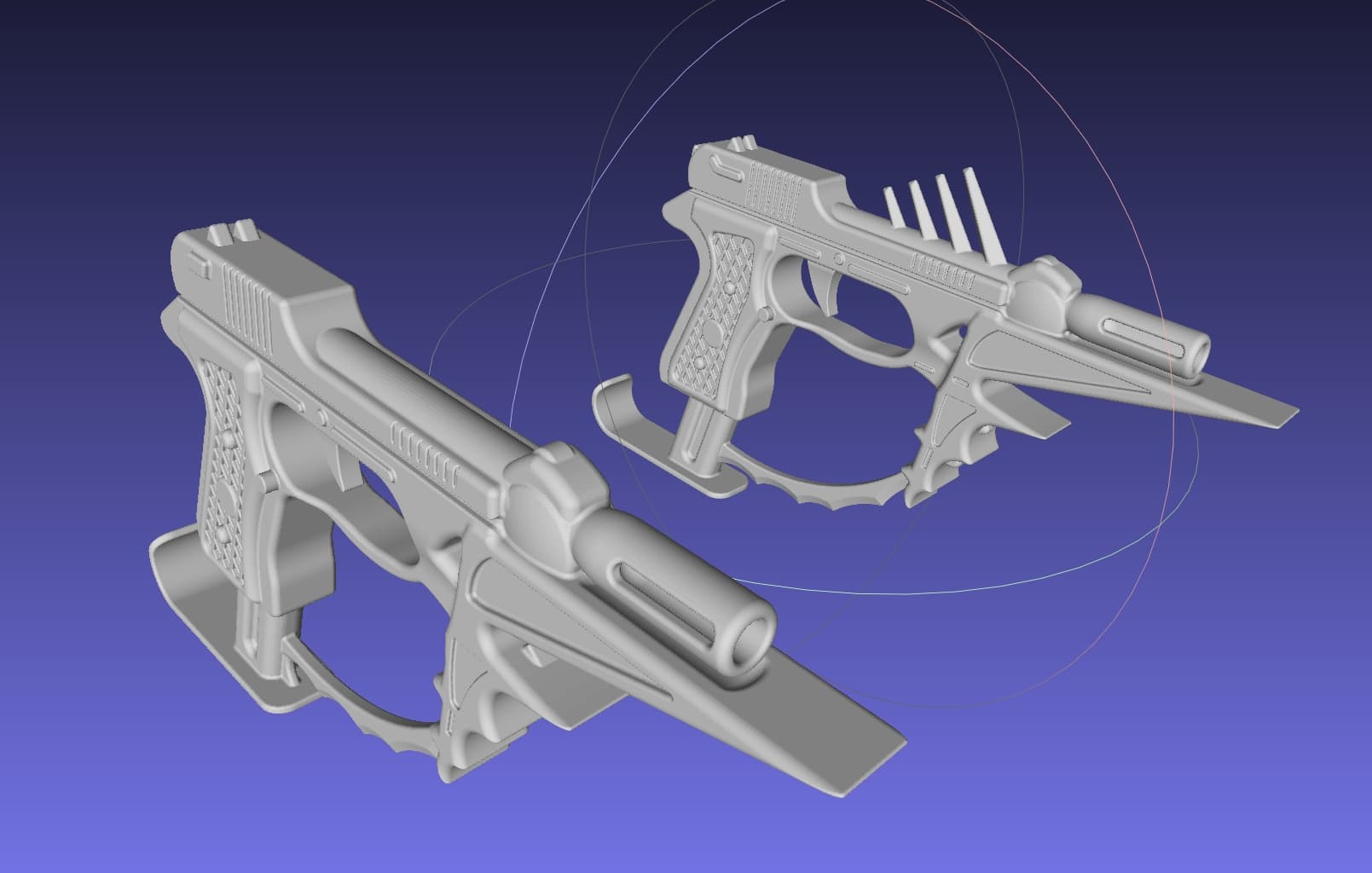 Black Bullet Kagetane Hiruko Guns 3d model