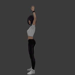 Pelo Sexy Girl Stretching v2 3d model