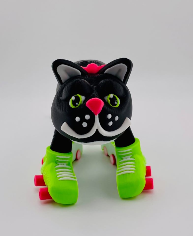 Cat Roller Skate Flexi 3d model