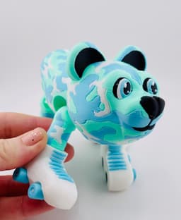Camo Bears on Skates 3d model
