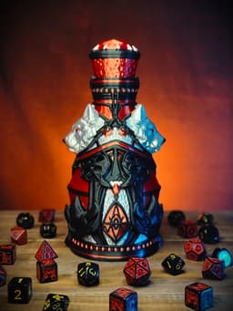 Wolf Blood Potion Bottle Dice Tower With Storage 3d model