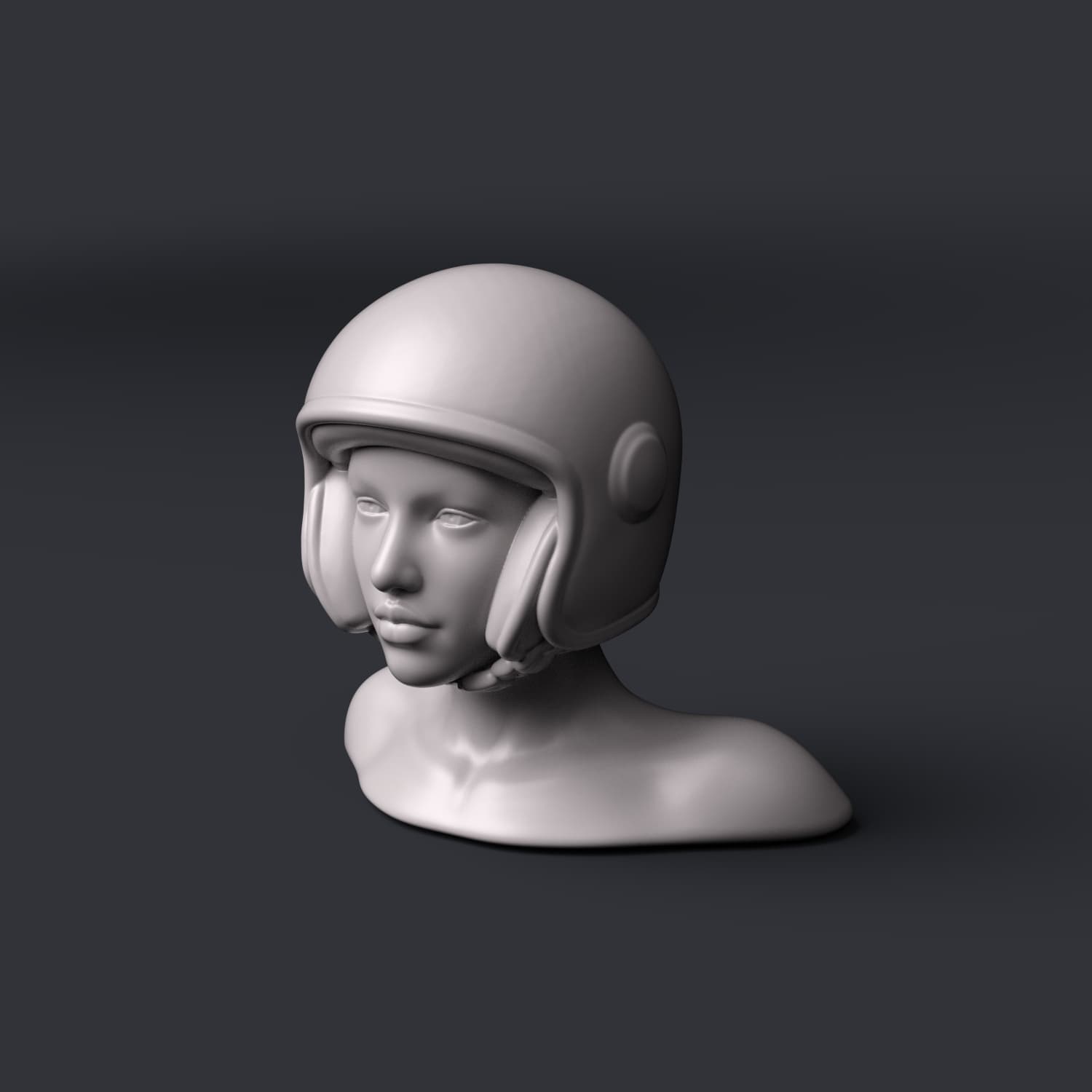 Helmet Girl 3d model