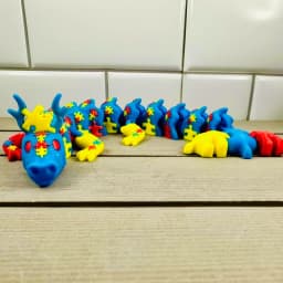 Autism Awareness Dragon 3d model