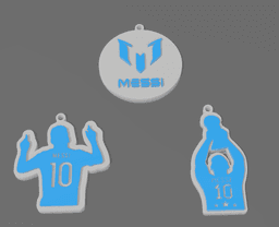 COMBO - LLAVEROS MESSI 3d model