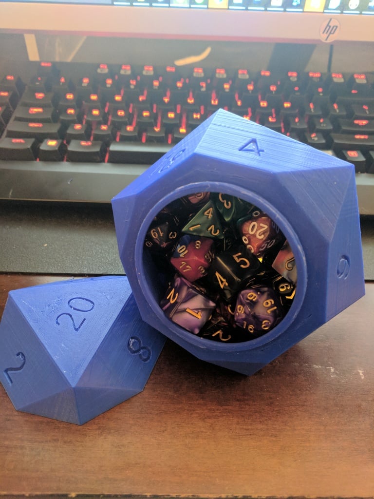 Screw Top D20 Dice Box V2 3d model
