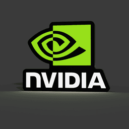 NVIDIA Logo Lightbox LED Lamp 3d model